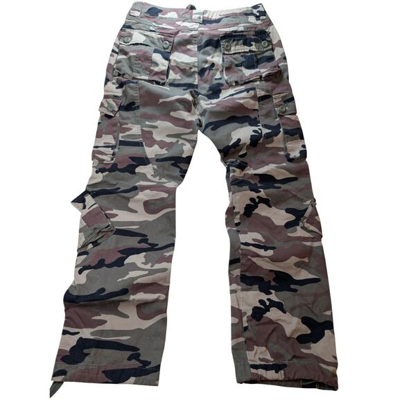 Matchstick Cargo Pants Mens 36 Camouflage Multi Pocket Utility Military Y2K - Picture 2 of 9
